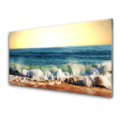 Glasbild Ocean Beach Landskap