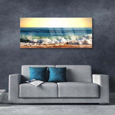 Glasbild Ocean Beach Landskap