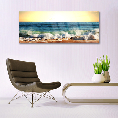 Glasbild Ocean Beach Landskap