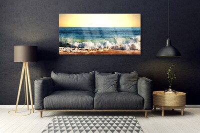 Glasbild Ocean Beach Landskap