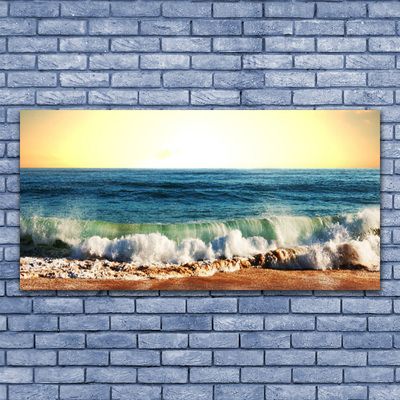 Glasbild Ocean Beach Landskap