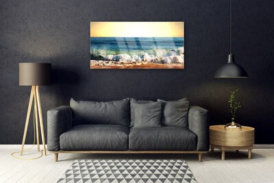 Glasbild Ocean Beach Landskap