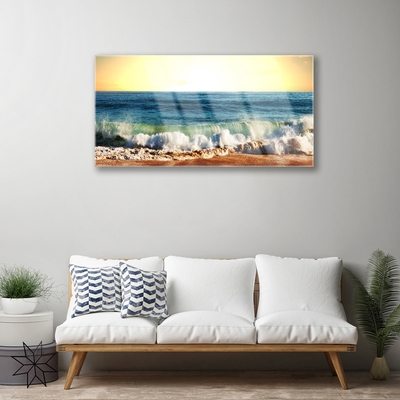 Glasbild Ocean Beach Landskap