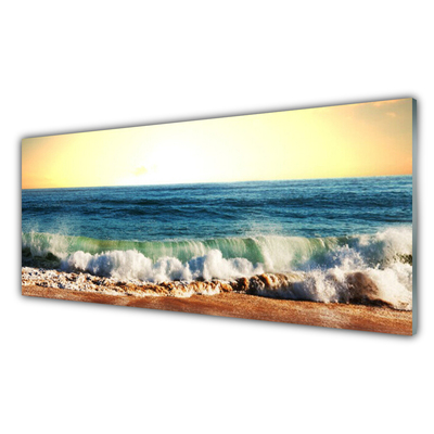 Glasbild Ocean Beach Landskap