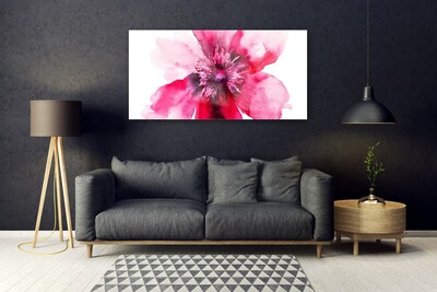 Glas bild Blomma På Väggen