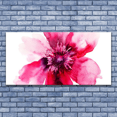 Glas bild Blomma På Väggen