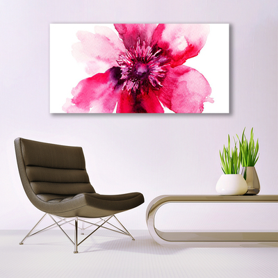 Glas bild Blomma På Väggen