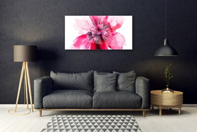 Glas bild Blomma På Väggen