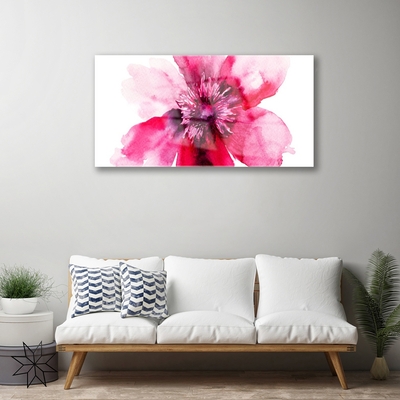 Glas bild Blomma På Väggen