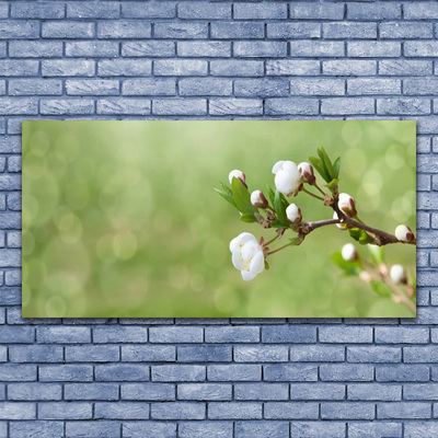 Skriv ut på glas Blommor På Väggen