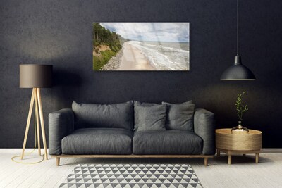 Bild på glas Strand Havsträd Natur