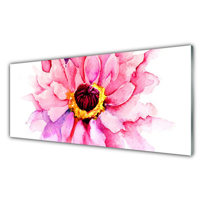 Bild på glas Blomma På Väggen