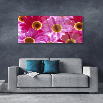 Bild på glas Blommor På Väggen