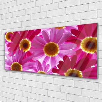 Bild på glas Blommor På Väggen