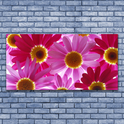 Bild på glas Blommor På Väggen