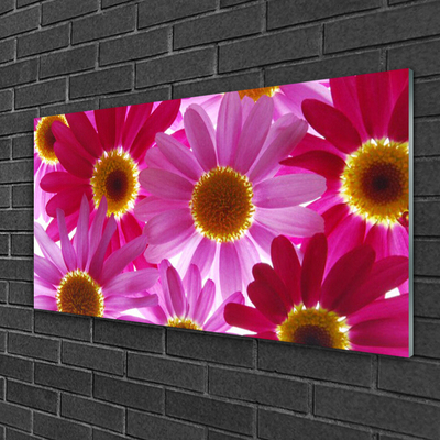 Bild på glas Blommor På Väggen