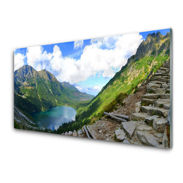 Glas bild Bergslandskap