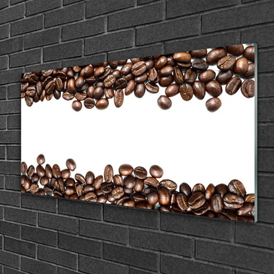 Glasbild Kaffebönor Kök