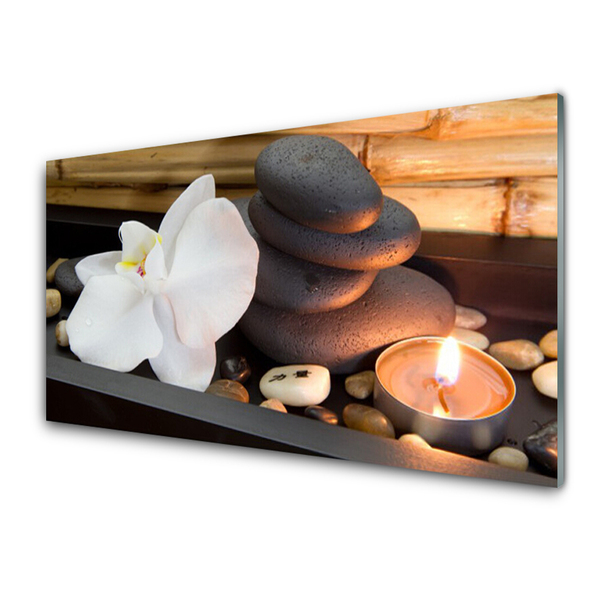 Glasbild Spa Orchid ljus