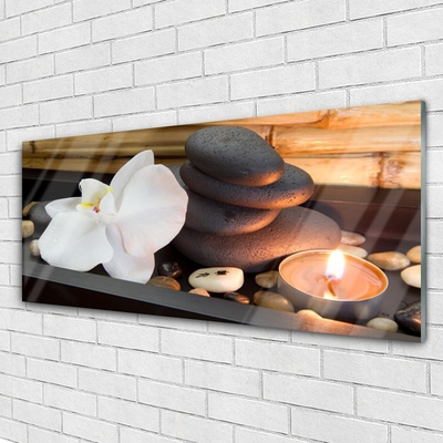 Glasbild Spa Orchid ljus