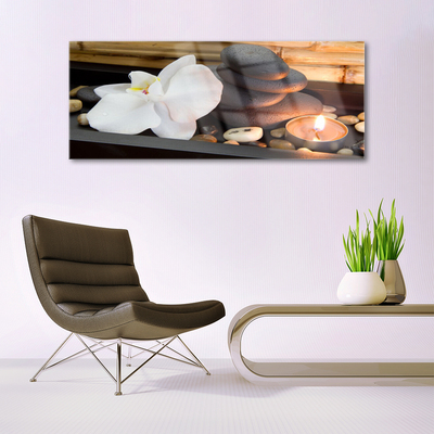 Glasbild Spa Orchid ljus