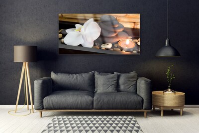 Glasbild Spa Orchid ljus