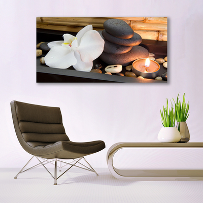 Glasbild Spa Orchid ljus