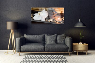 Glasbild Spa Orchid ljus