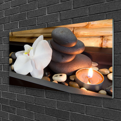 Glasbild Spa Orchid ljus