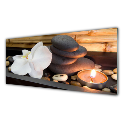 Glasbild Spa Orchid ljus