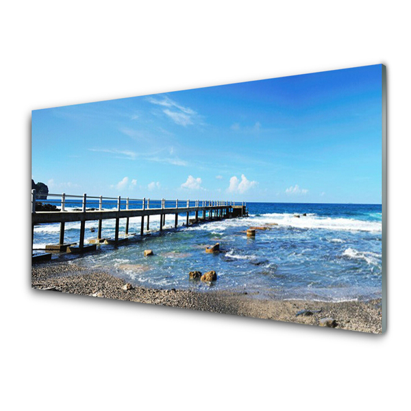 Glas bild Ocean Beach Landskap