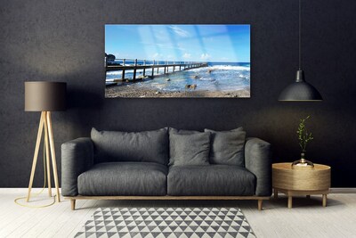 Glas bild Ocean Beach Landskap