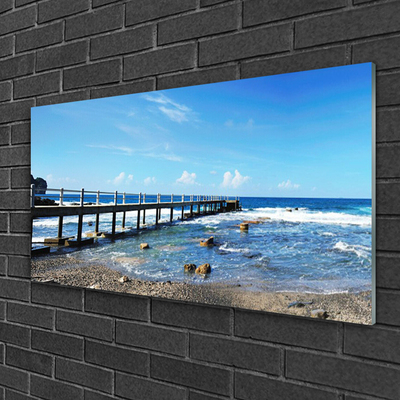 Glas bild Ocean Beach Landskap