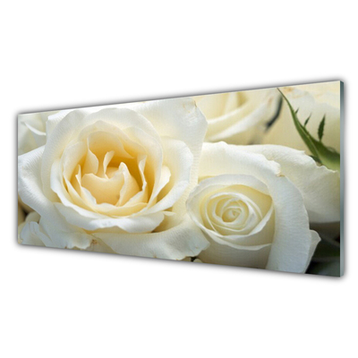 Glas bild Rosor Blommor