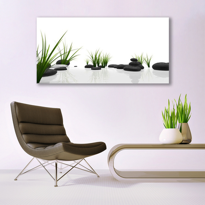 Glas bild Stones Grass Art