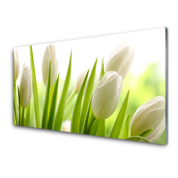Glas bild Tulpaner Blommor