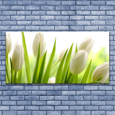 Glas bild Tulpaner Blommor