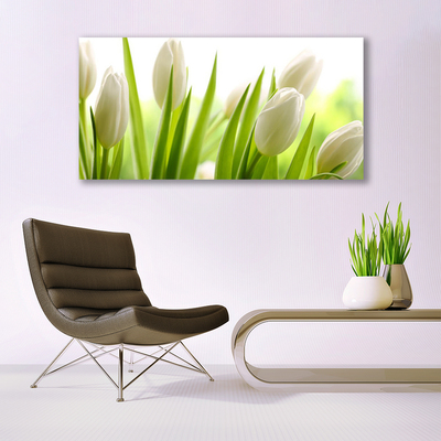 Glas bild Tulpaner Blommor