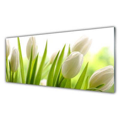 Glas bild Tulpaner Blommor