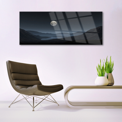 Glasbild Nattmånelandskap