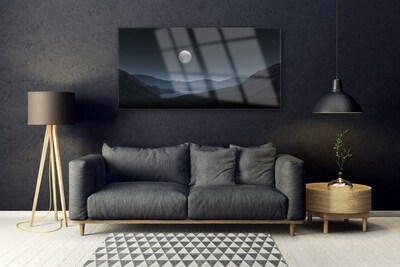 Glasbild Nattmånelandskap