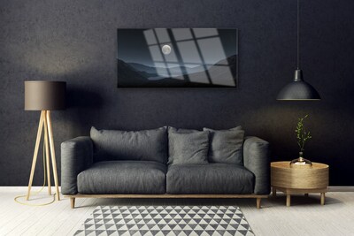 Glasbild Nattmånelandskap