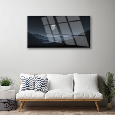 Glasbild Nattmånelandskap