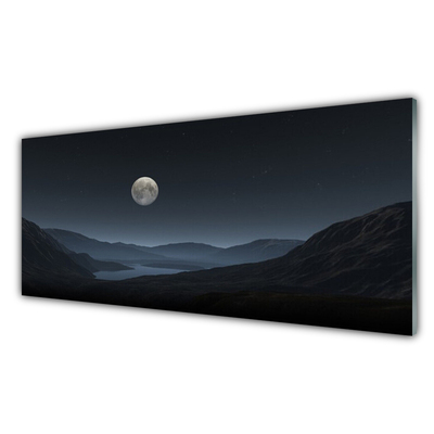 Glasbild Nattmånelandskap