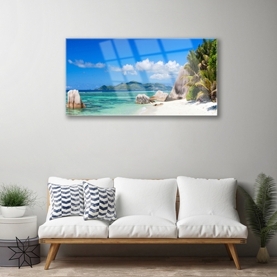 Glasbild Ocean Beach Landskap