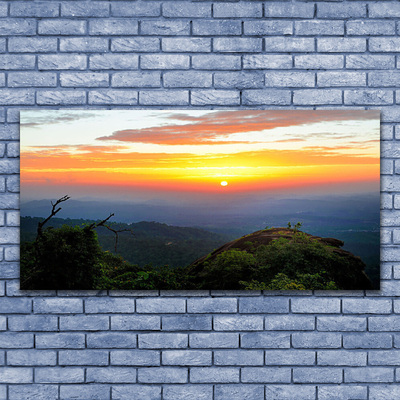 Bild på glas Bergskogslandskap Natur