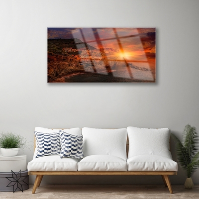 Glasbild Havsstadslandskap