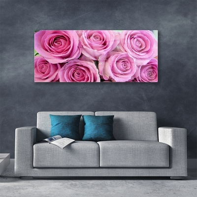 Glas bild Roses Blommor Plant