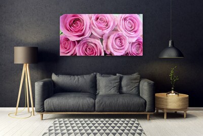 Glas bild Roses Blommor Plant