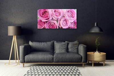 Glas bild Roses Blommor Plant